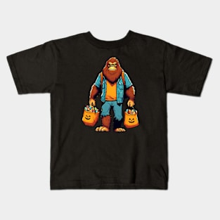 Bigfoot's Halloween Candy Hunt Kids T-Shirt